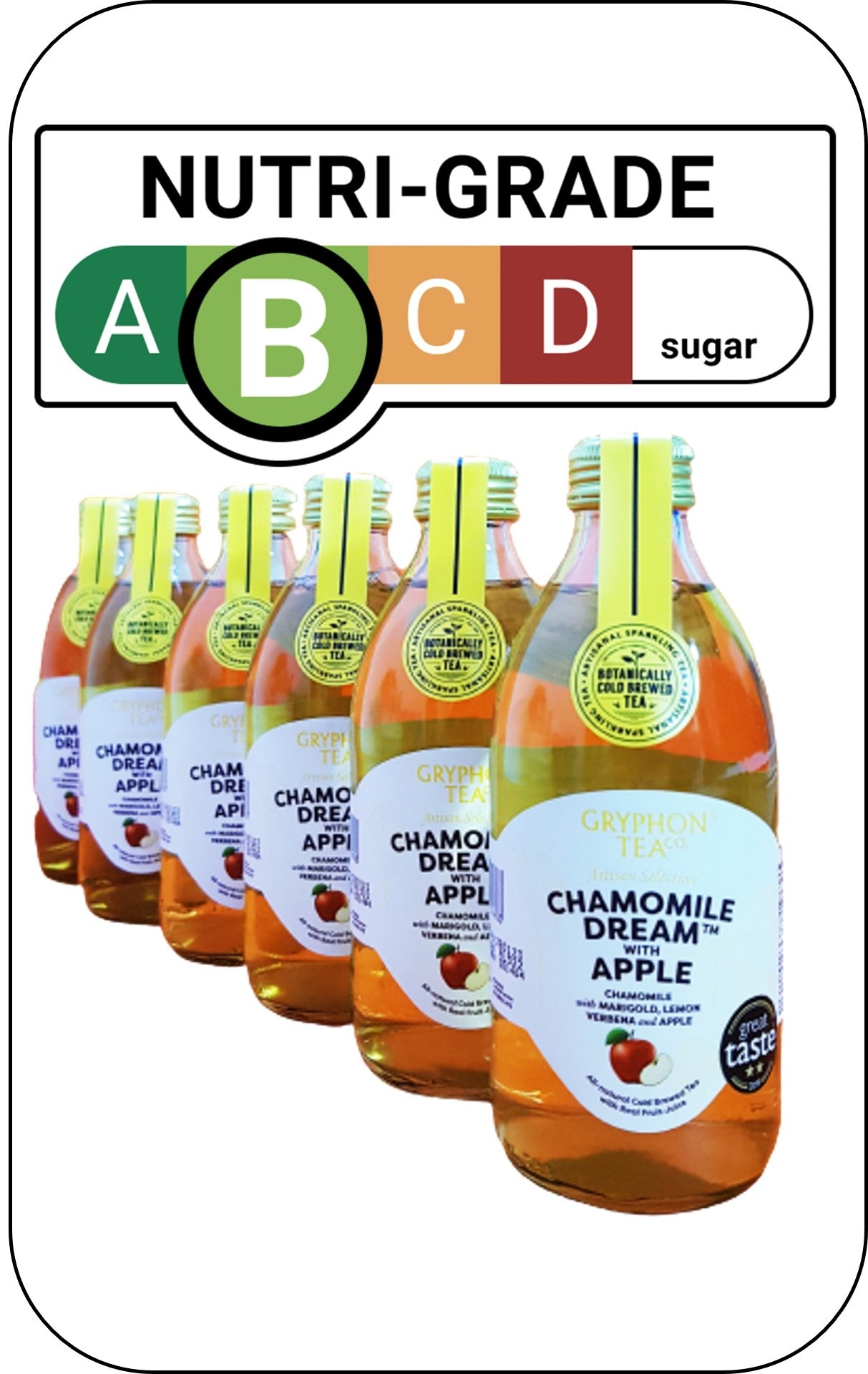 Gryphon Sparkling CBT - Chamomile Dream With Apple - 300ml Glass Bottle Version