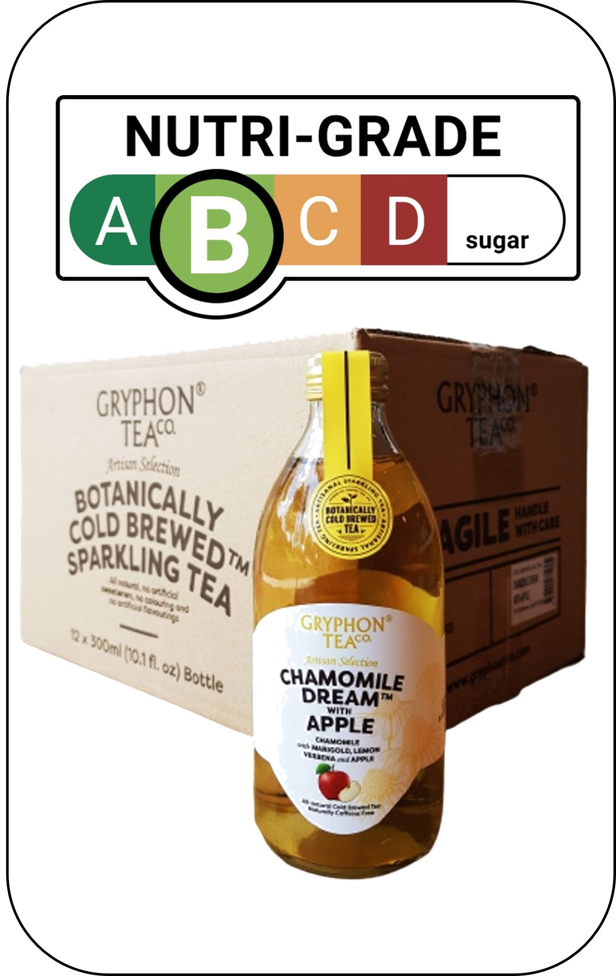 Gryphon Sparkling CBT - Chamomile Dream With Apple - 300ml Glass Bottle Version