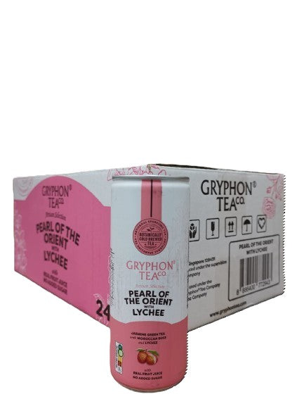 Gryphon Sparkling Cold Brewed Tea Canned Version - Pearl Of The Orient With Lychee