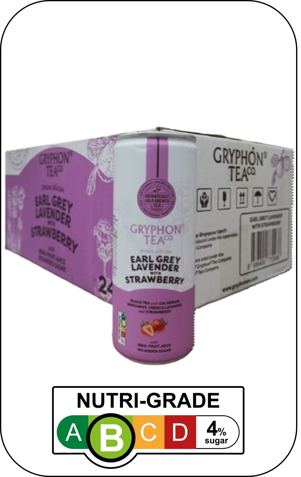 Gryphon Sparkling CBT - Earl Grey Lavender With Strawberry - Canned Version