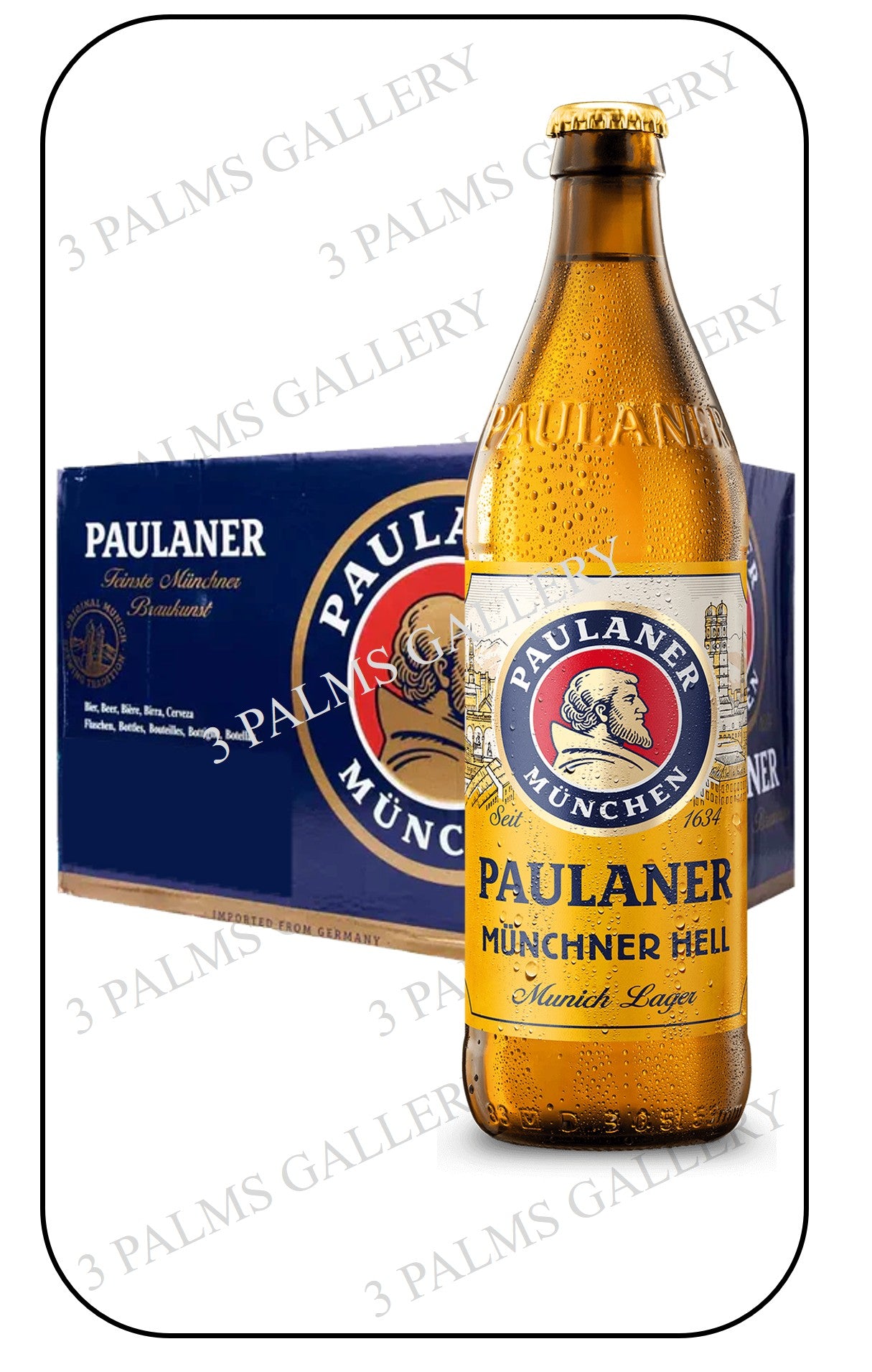 Paulaner Hells Lager 500ml Glass Bottle Version