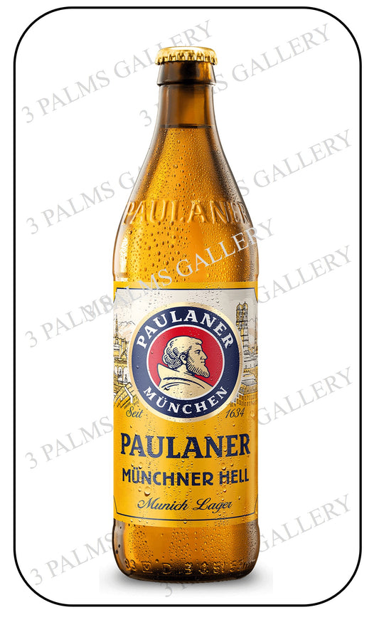 Paulaner Hells Lager 500ml Glass Bottle Version