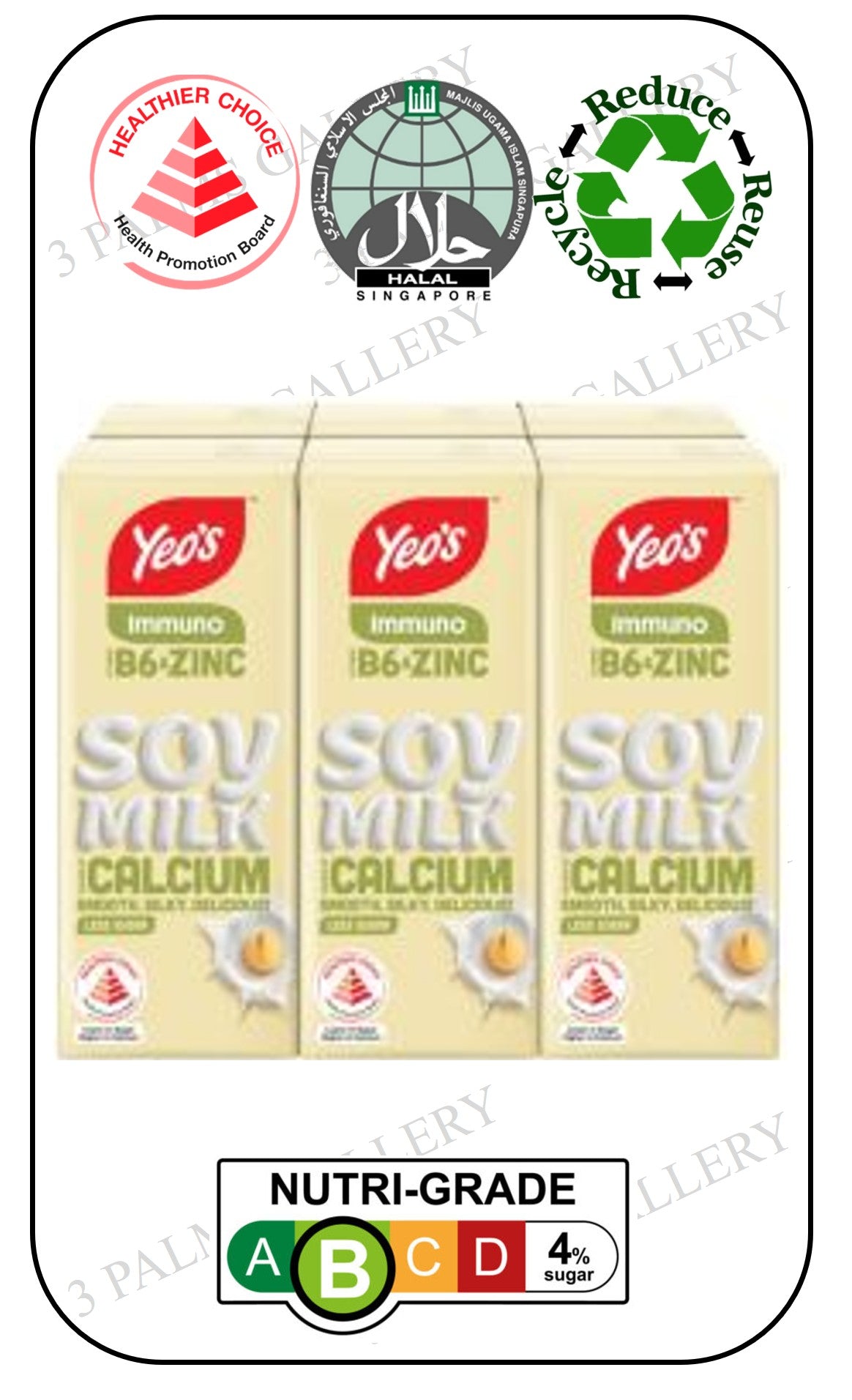 Yeo's Immuno Soy Milk - B6 + Zinc + Calcium (Lactose Free)