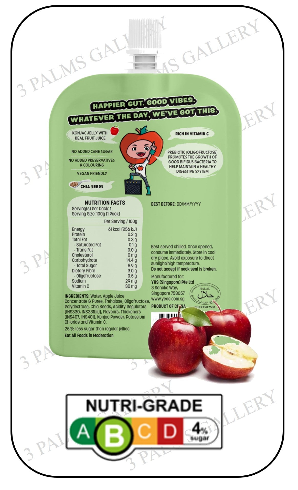 Jelly Buddies (Halal) - Atomic Apple (With Real Fruit Juice & Superfood Chia Seeds)