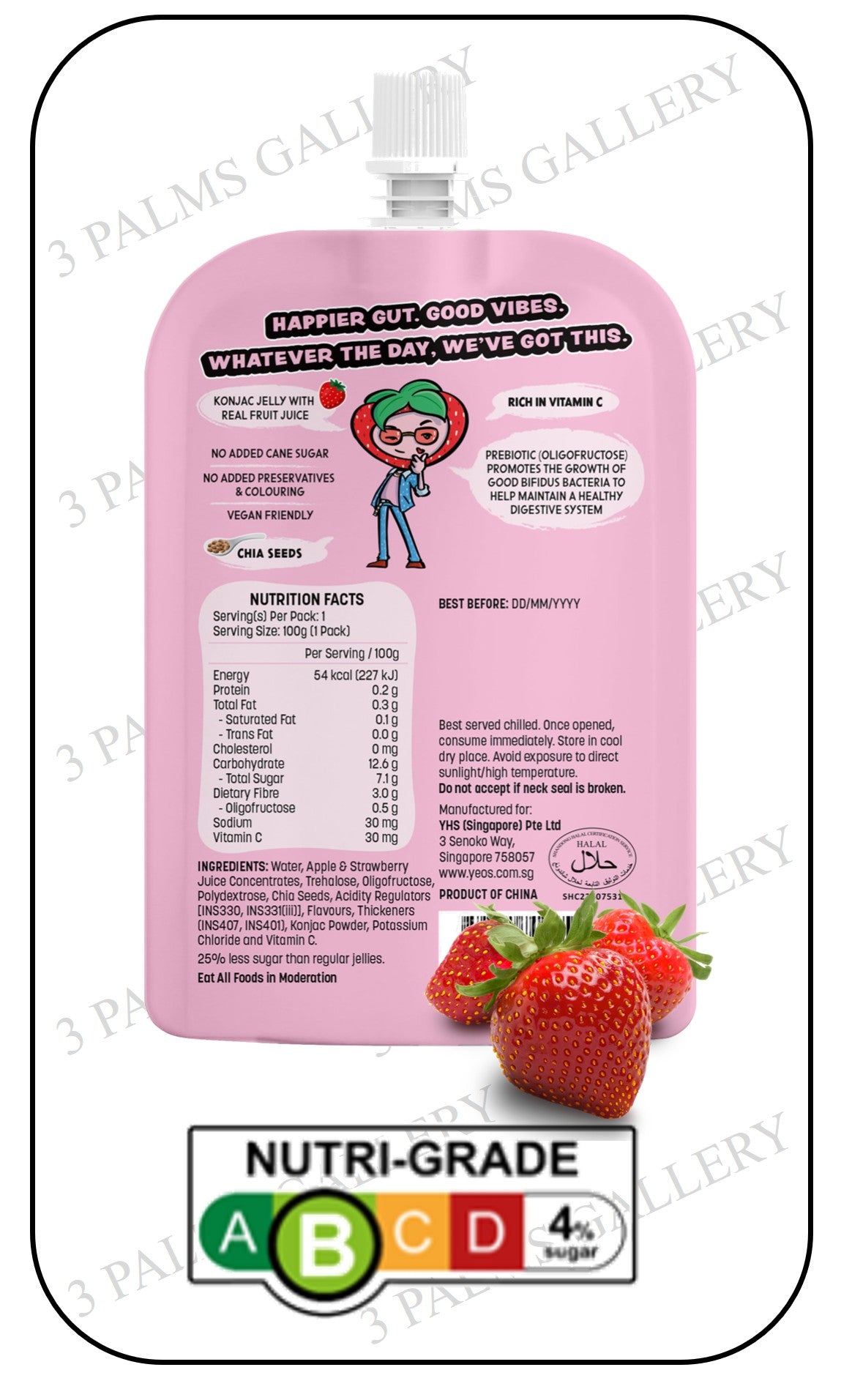 Jelly Buddies (Halal) - Snazzy Strawberry (With Real Fruit Juice & Superfood Chia Seeds)