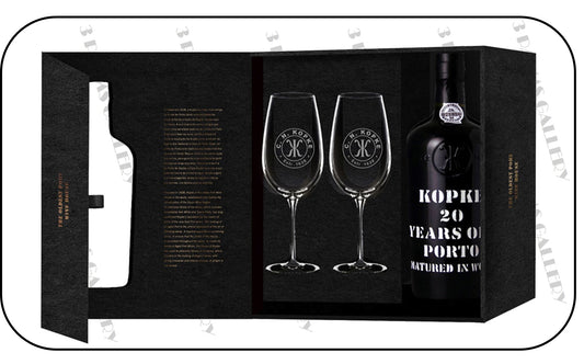 Kopke 20 Years Old Tawny Port + Gift Box (2 Port Glasses) (RP 92 Points)