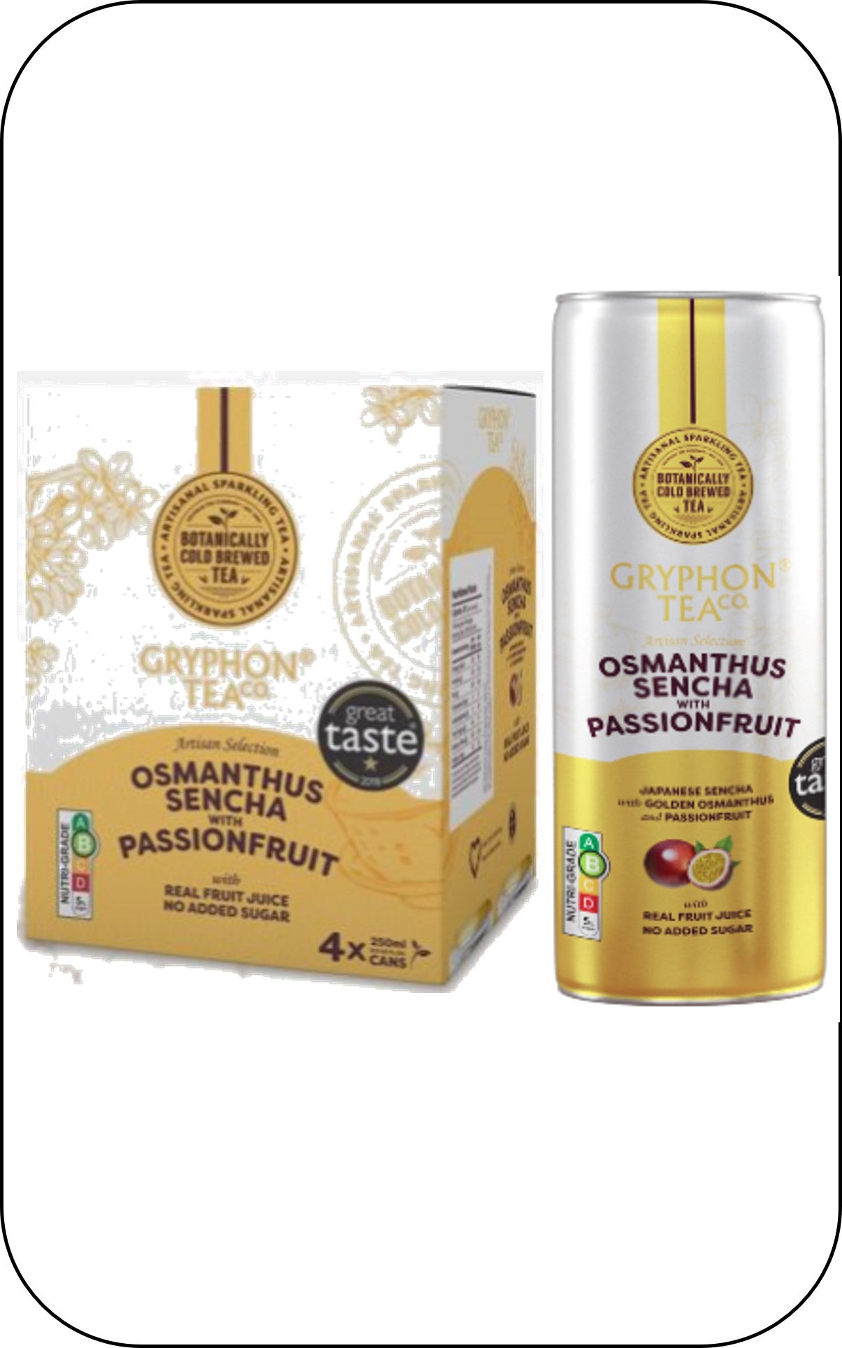 Gryphon Sparkling CBT - Osmenthus Sencha With Passionfruit - Canned Version