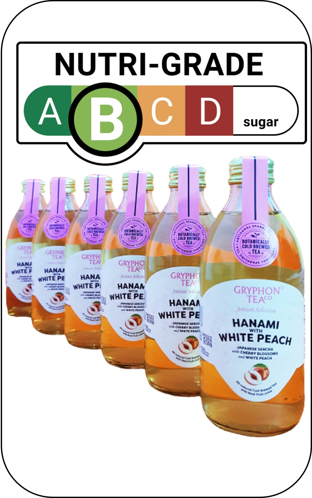 Gryphon Sparkling CBT - Hanami With White Peach - 300ml Glass Bottle Version