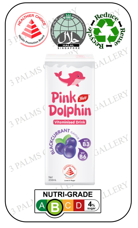 Yeo's Pink Dolphin - Blackcurrant - Vitaminized Drink