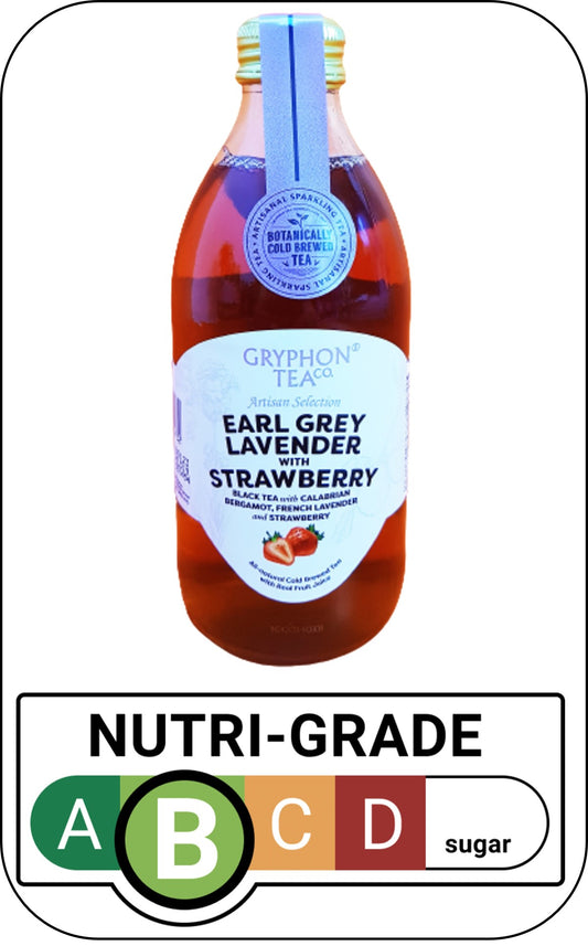 Gryphon Sparkling CBT - Earl Grey Lavender With Strawberry - 300ml Glass Bottle Version