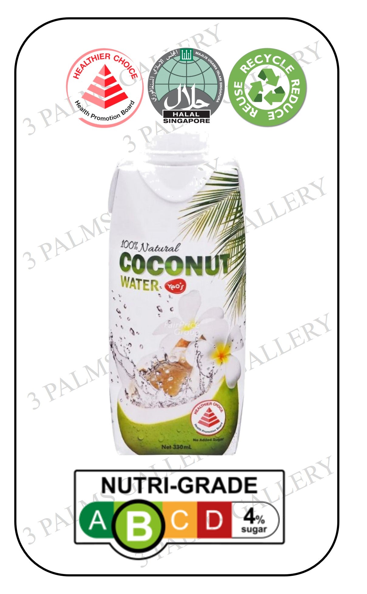 Yeo's 100% All Natural Coconut Water - Eco Friendly Tetra Packaging