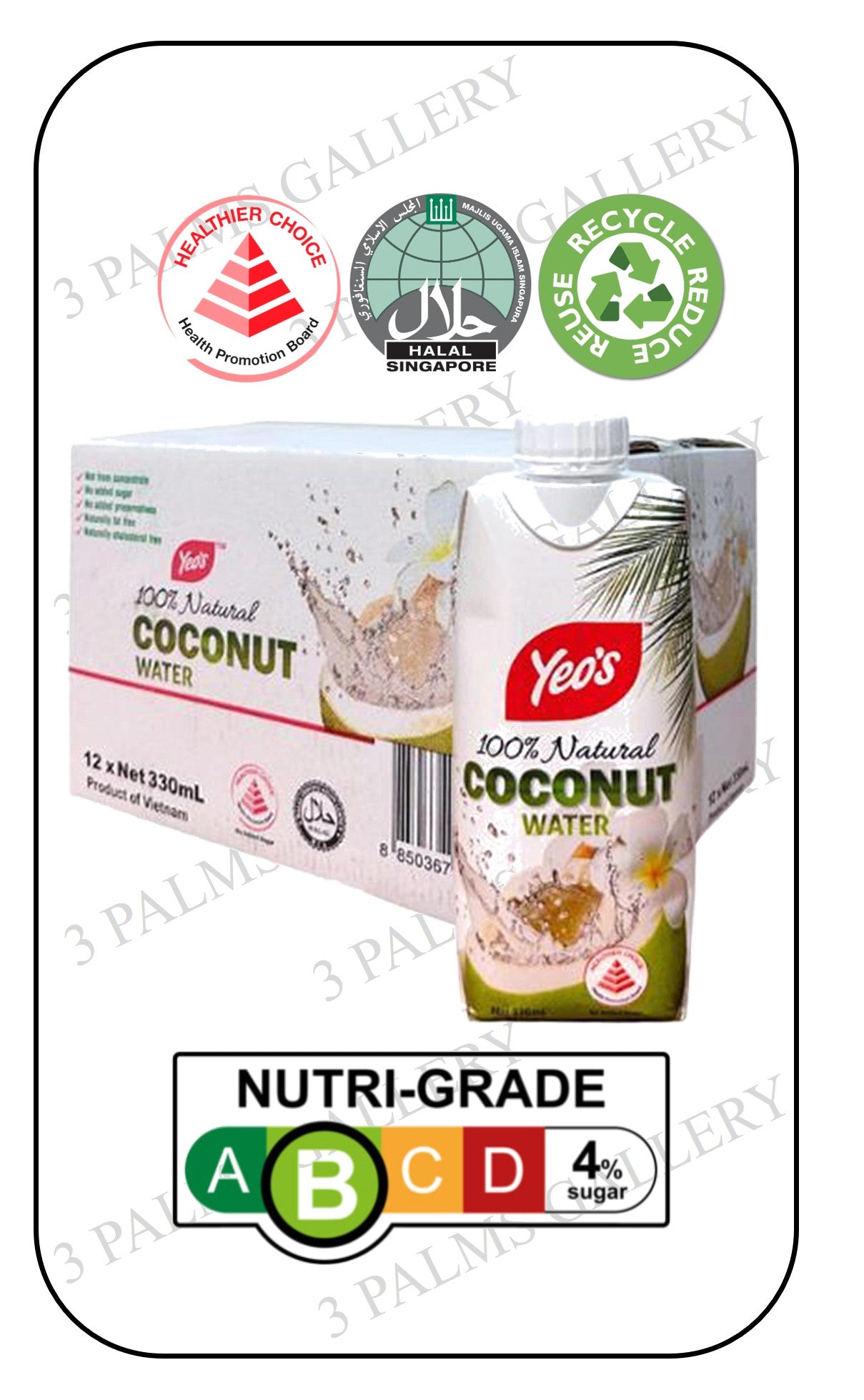 Yeo's 100% All Natural Coconut Water - Eco Friendly Tetra Packaging