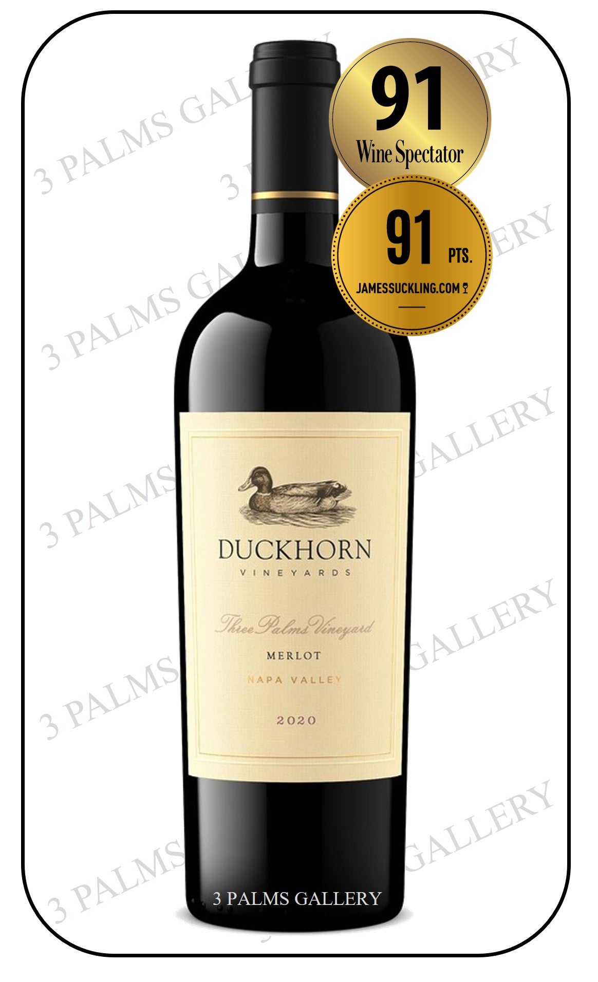 Duckhorn Three Palms Merlot 2020 (JS 91) (WS 91)