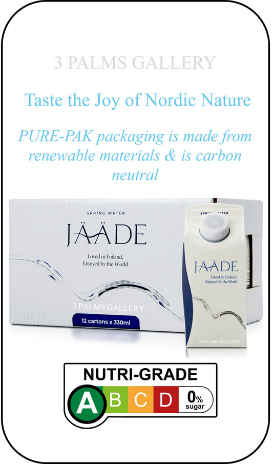 JAADE (JÄÄDE) Nordic Spring Water - PURE-PAK - Renewable Material Packaging / Carbon Neutral