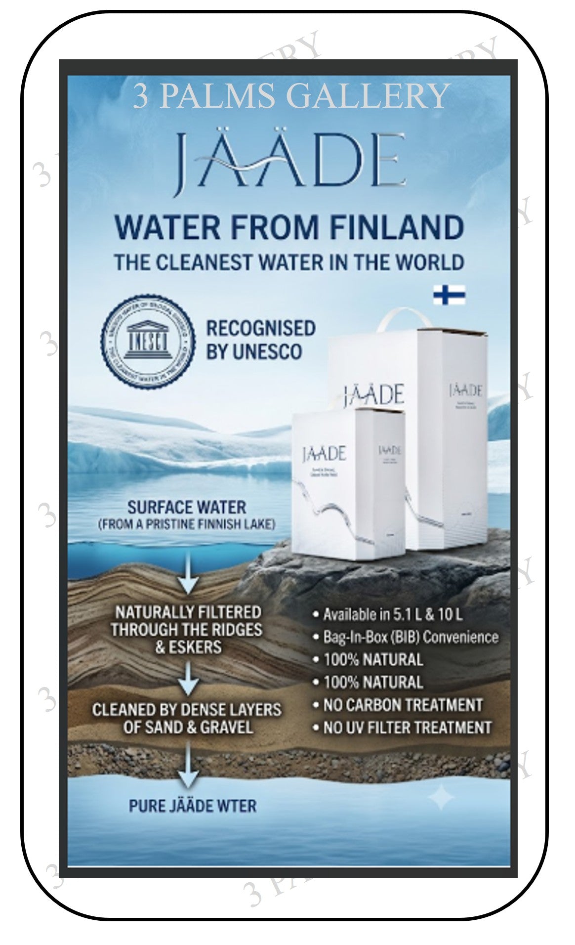 JAADE (JÄÄDE) Nordic Spring Water - BAG-IN-BOX (BIB) - Reduced Carbon Footprint - Finland