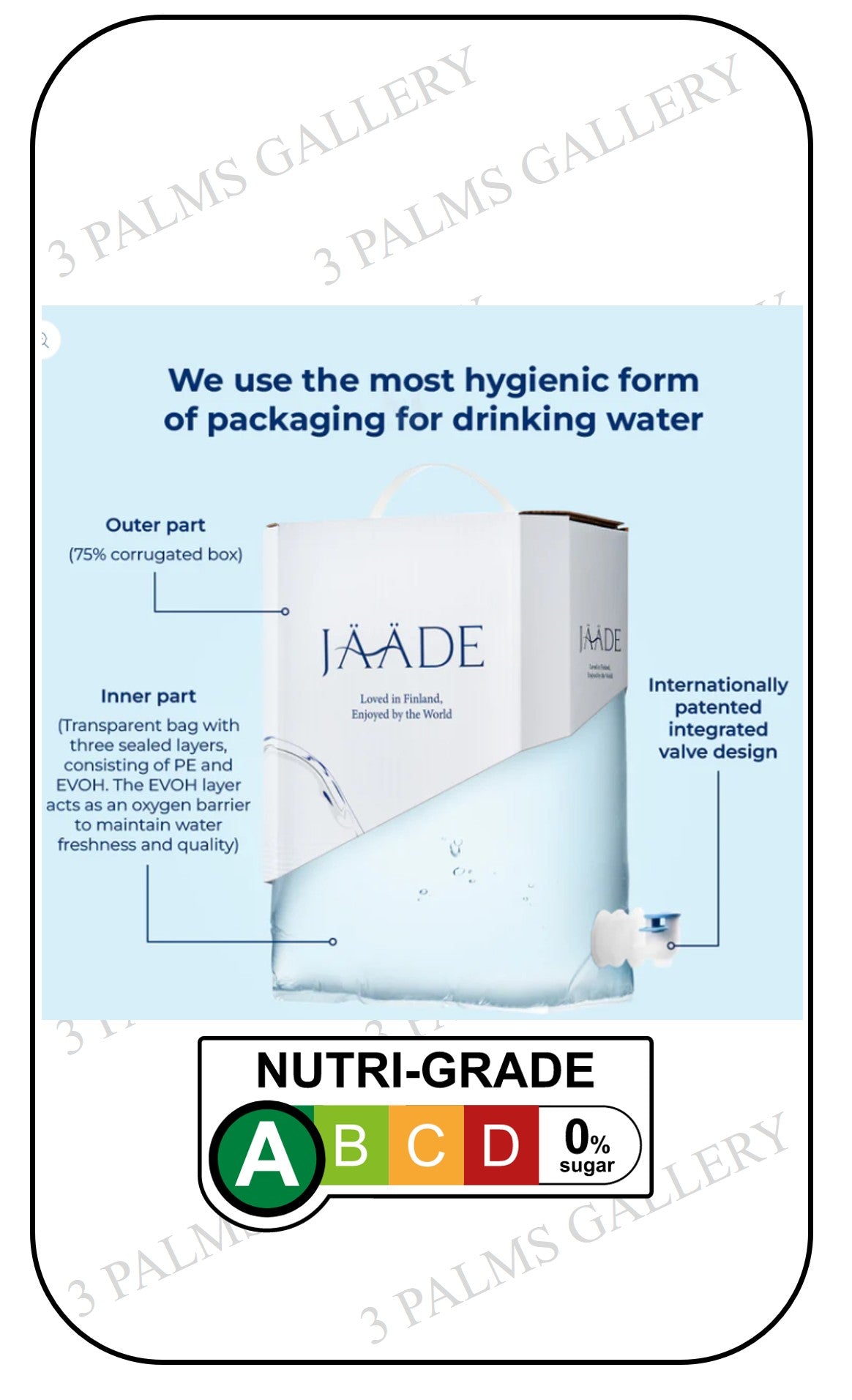 JAADE (JÄÄDE) Nordic Spring Water - BAG-IN-BOX (BIB) - Reduced Carbon Footprint - Finland