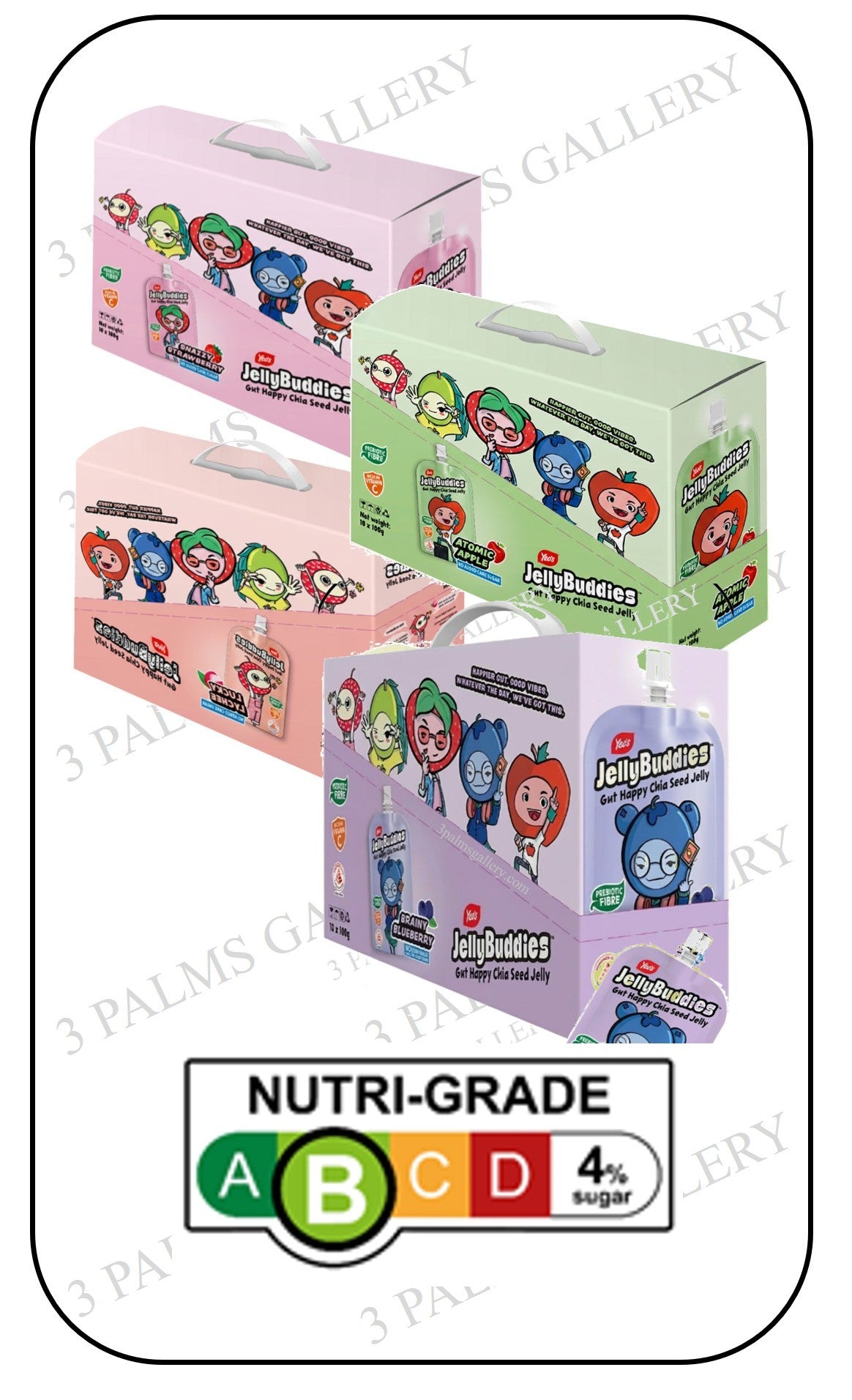 Jelly Buddies - Mix Bundle (Halal) (With Real Fruit Juice & Superfood Chia Seeds)