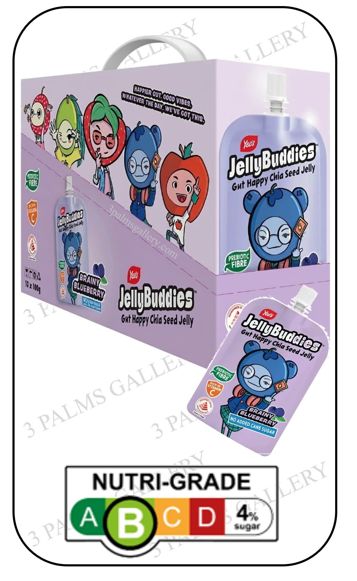 Jelly Buddies (Halal) - Brainy Blueberry (With Real Fruit Juice & Superfood Chia Seeds)