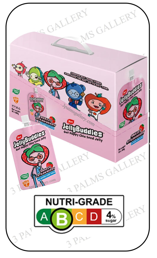 Jelly Buddies (Halal) - Snazzy Strawberry (With Real Fruit Juice & Superfood Chia Seeds)