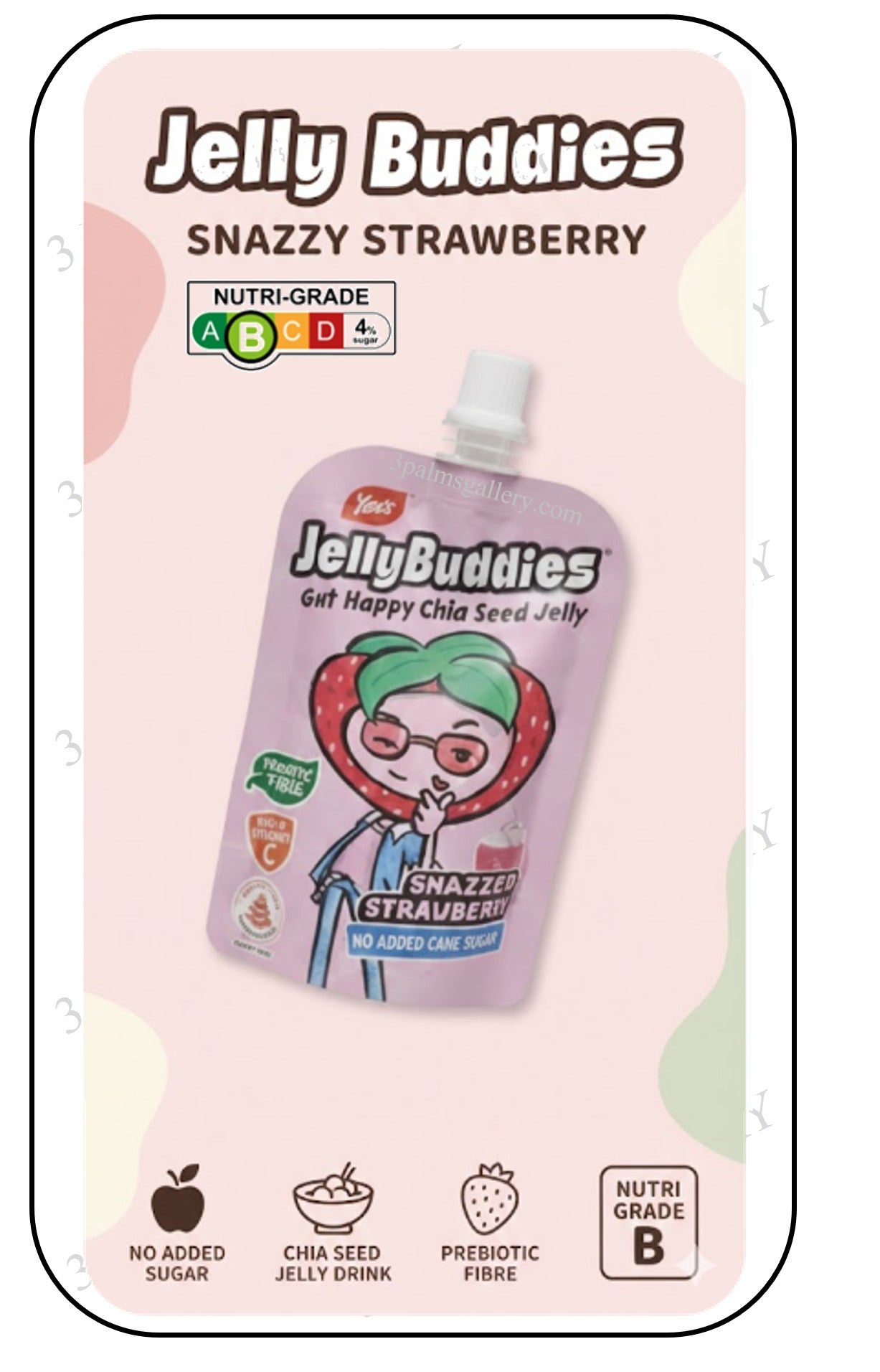 Jelly Buddies (Halal) - Snazzy Strawberry (With Real Fruit Juice & Superfood Chia Seeds)