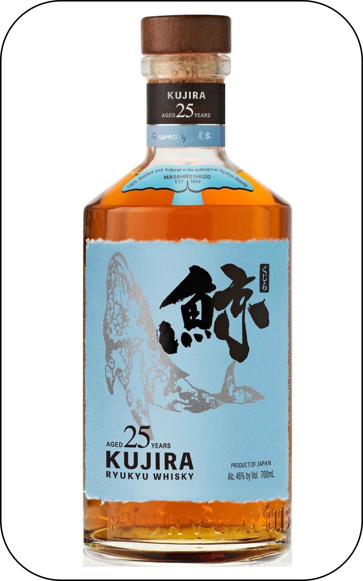 KUJIRA Ryukyu Blended 25 Years Old - NON CHILL FILTERED
