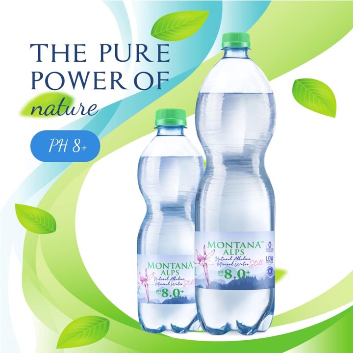 Montana Alps - Sweden Naturally Alkaline Still Mineral Water - ph8+ (1.5L Pet Bottle)