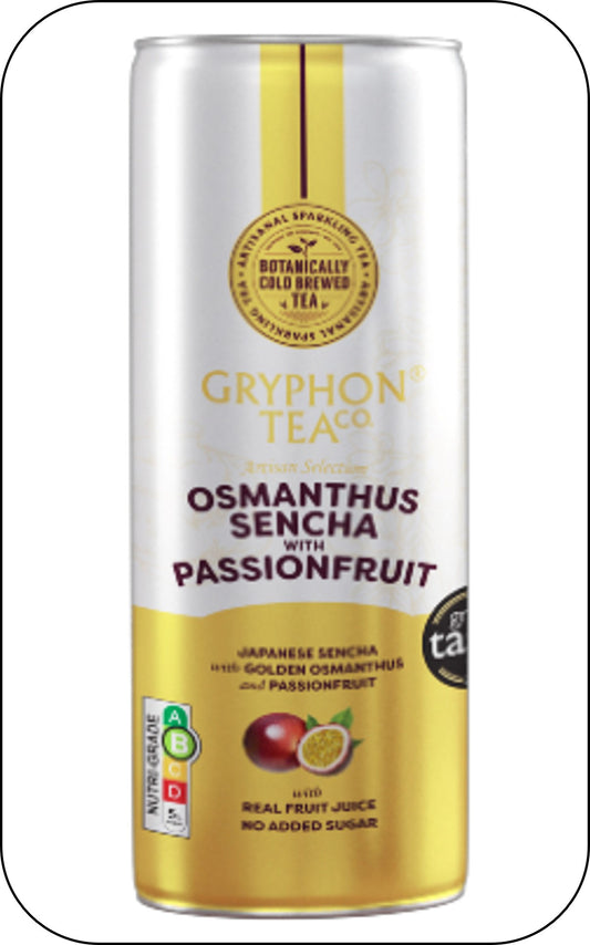 Gryphon Sparkling Cold Brewed Tea Canned Version - Osmenthus Sencha With Passionfruit