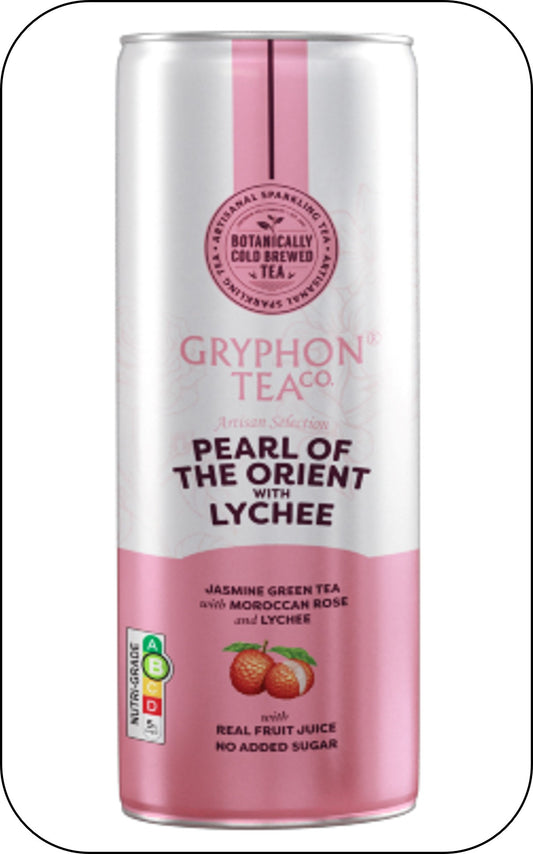 Gryphon Sparkling Cold Brewed Tea Canned Version - Pearl Of The Orient With Lychee