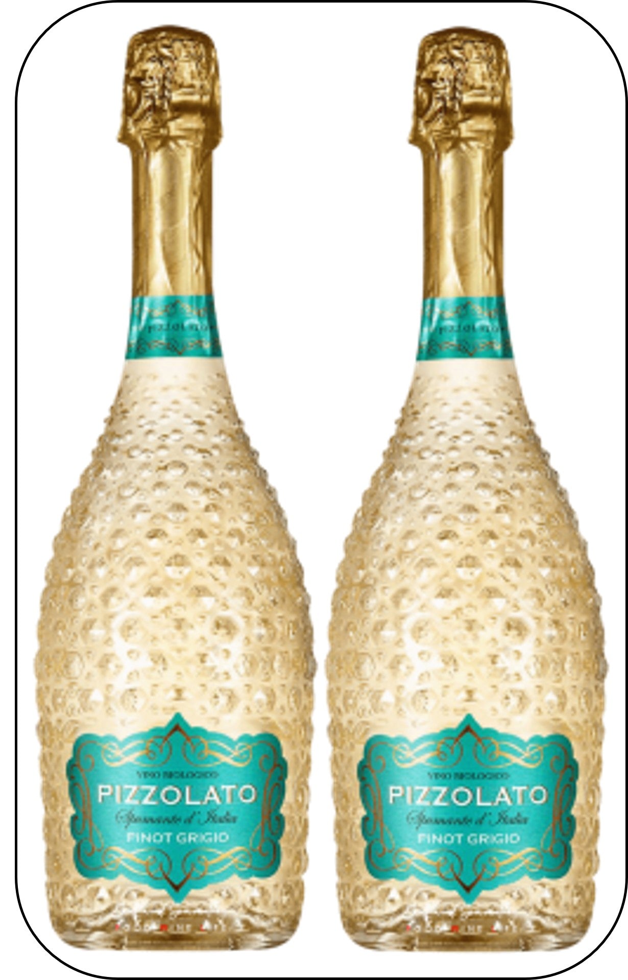 Pizzolato Spumante Pinot Grigio, Delle Venezie M-Use Extra Dry (Certified Organic/Vegan)