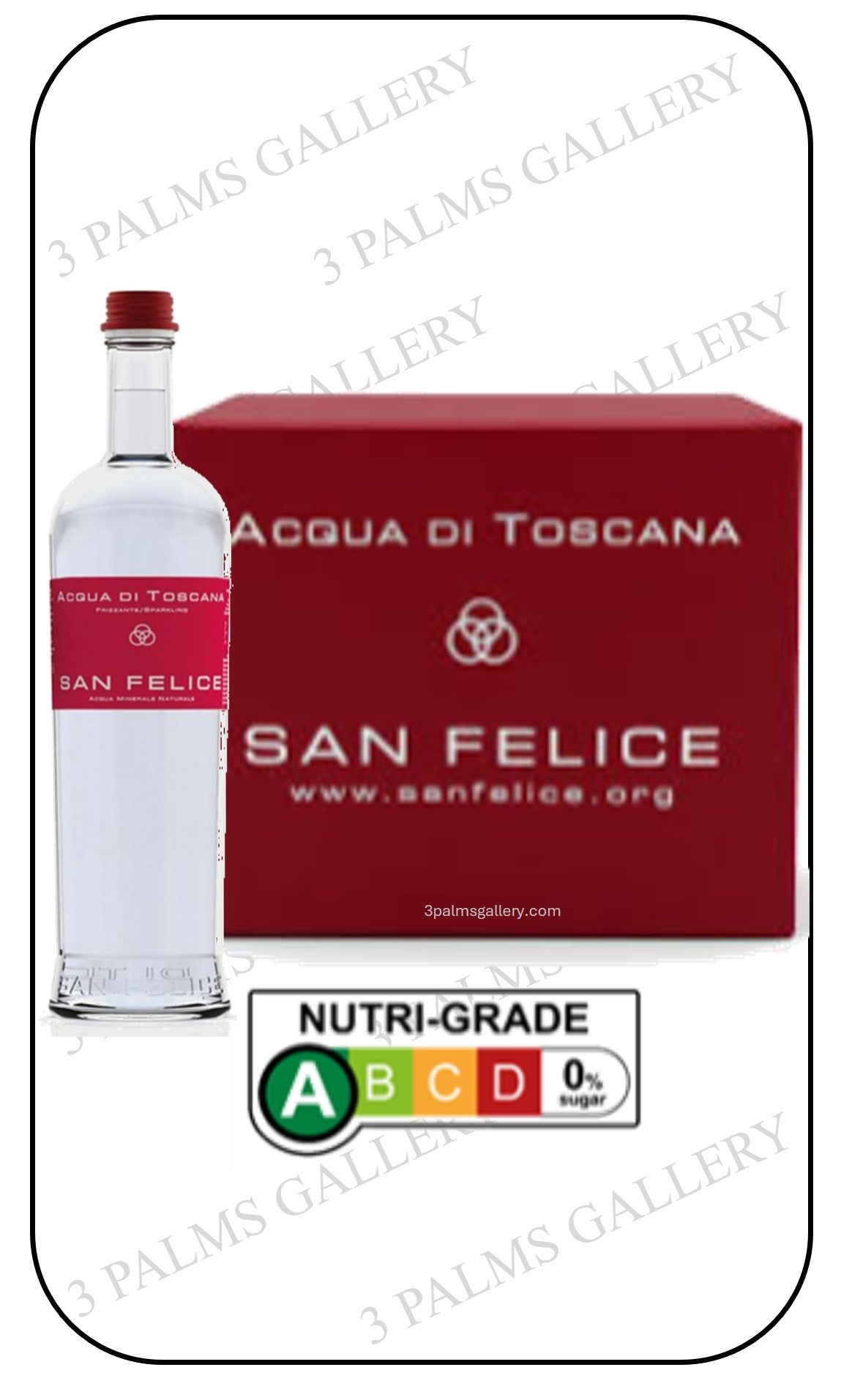 Acqua San Felice (Sparkling) - Premium All Natural Pure Oligomineral Spring Water