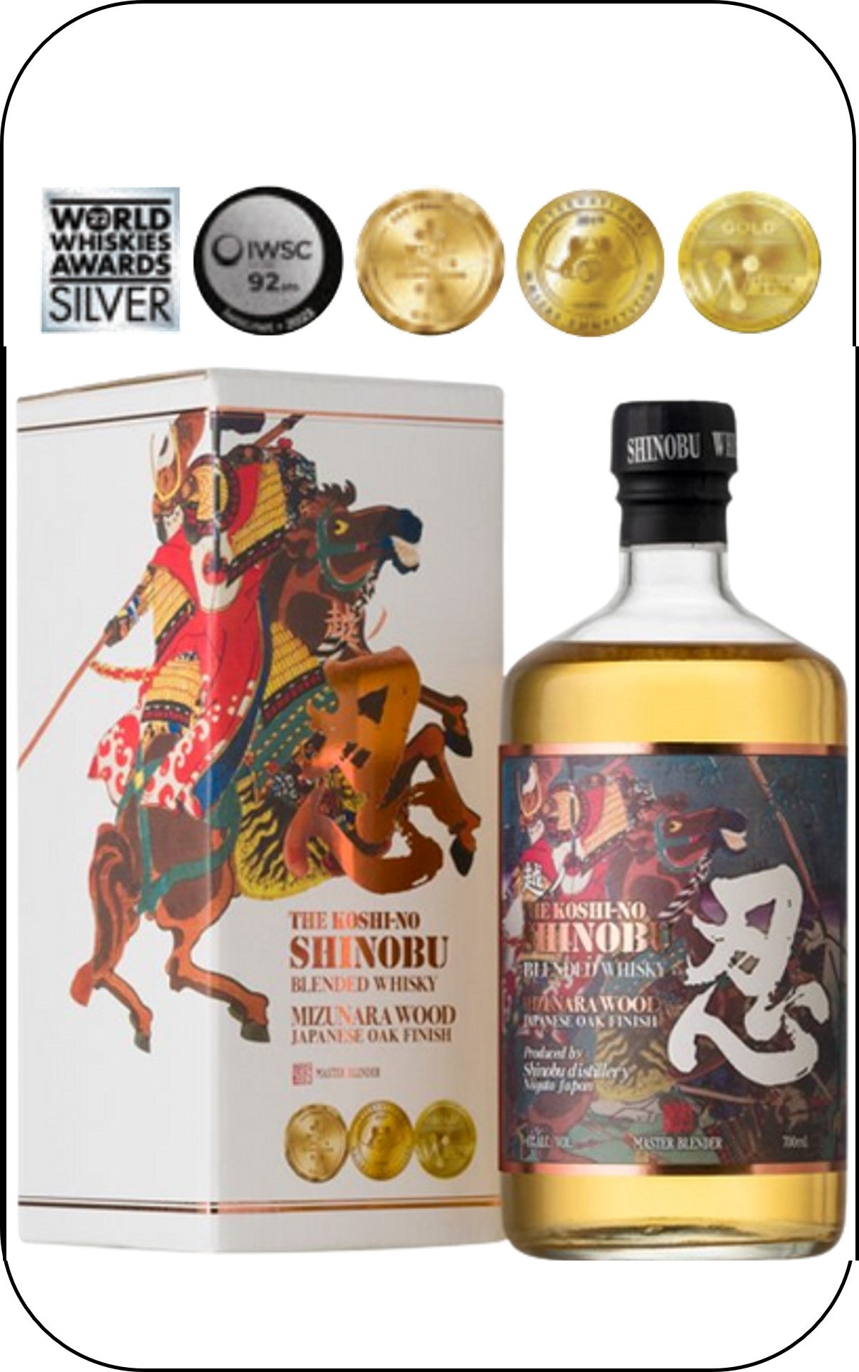 SHINOBU Blended Whisky - Mizunara Oak Finish - NON CHILL FILTERED