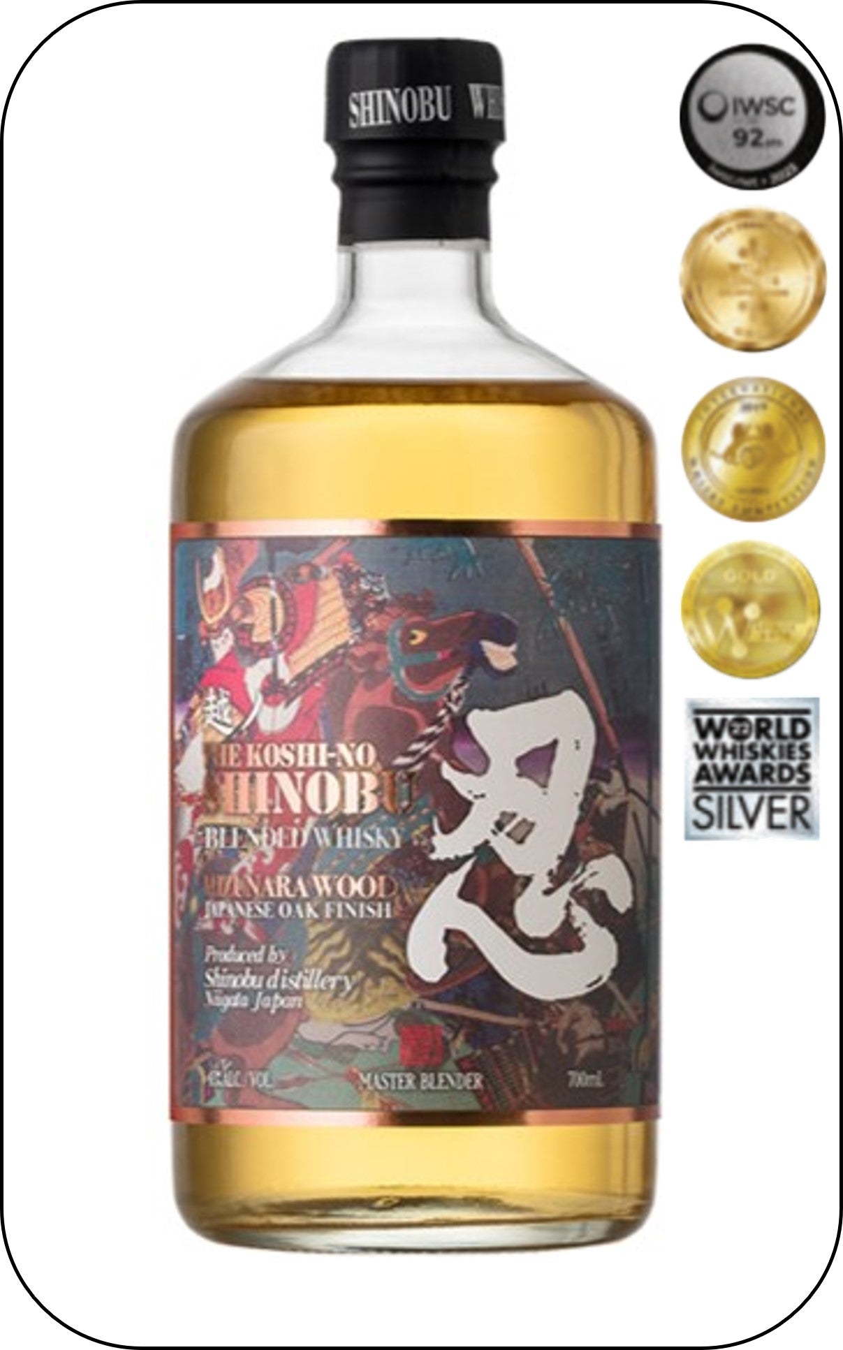 SHINOBU Blended Whisky - Mizunara Oak Finish - NON CHILL FILTERED