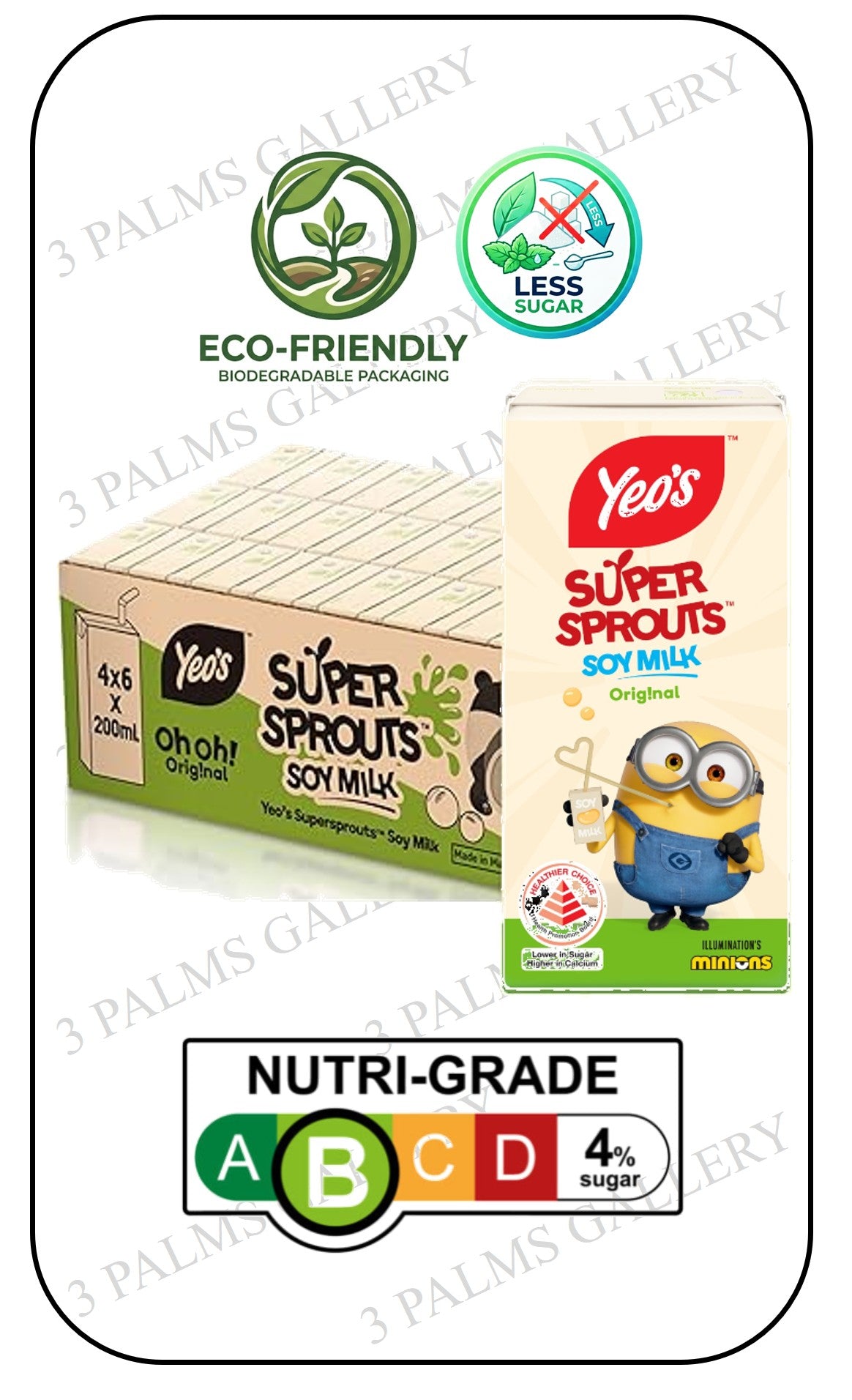 Yeo's SuperSprouts Soy Milk - For Growing Kids - Lactose Free - No Preservatives - Vegan Friendly
